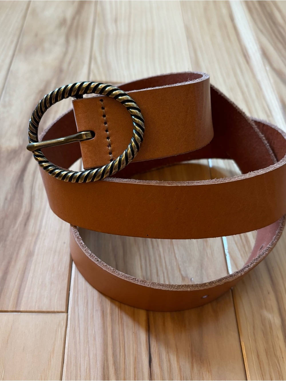 Anthropologie Tan Leather Belt Size Medium